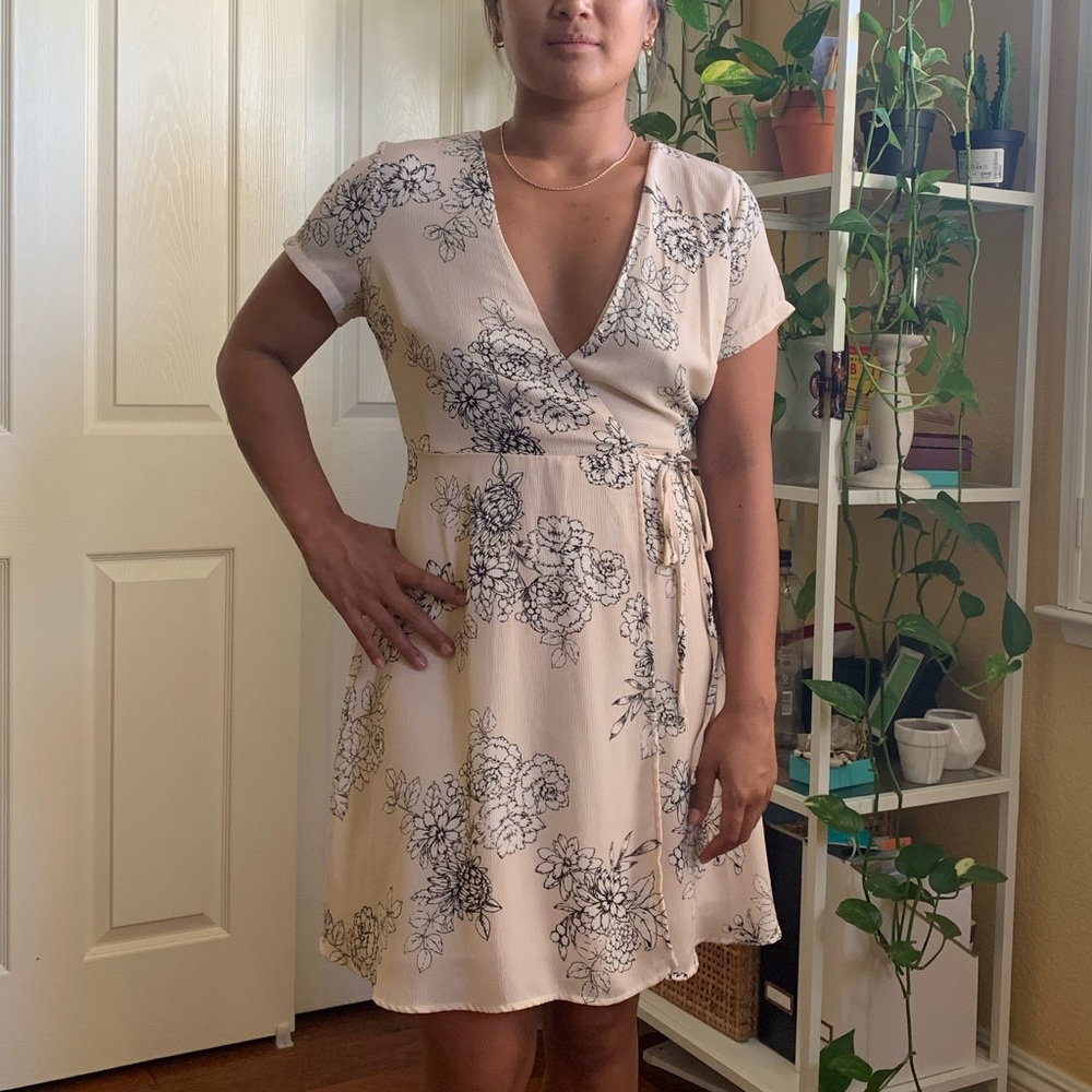 Floral wrap dress